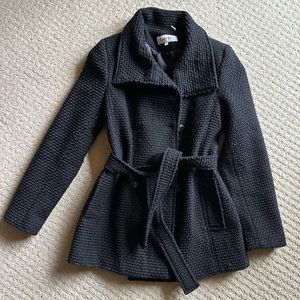 Calvin Klein Black Woven Coat